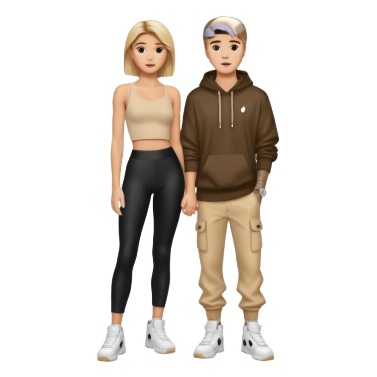Justin bieber et hailey bieber  voir tous le corps  sticker