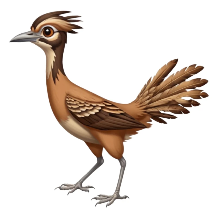 realistic roadrunner bird emoji, actual colors sticker
