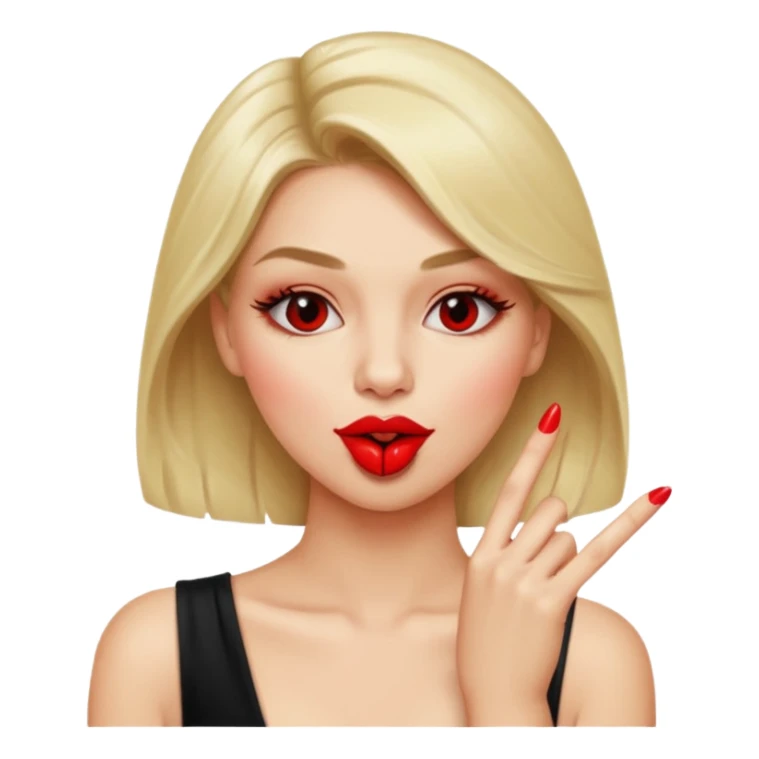 Carita sexy mordiéndose el dedo sticker