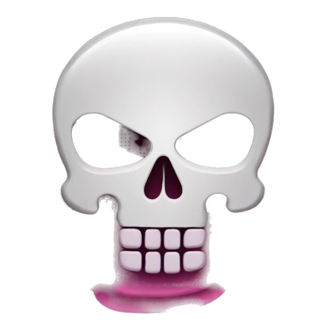 skull punisher icon stamp pink color pill sticker