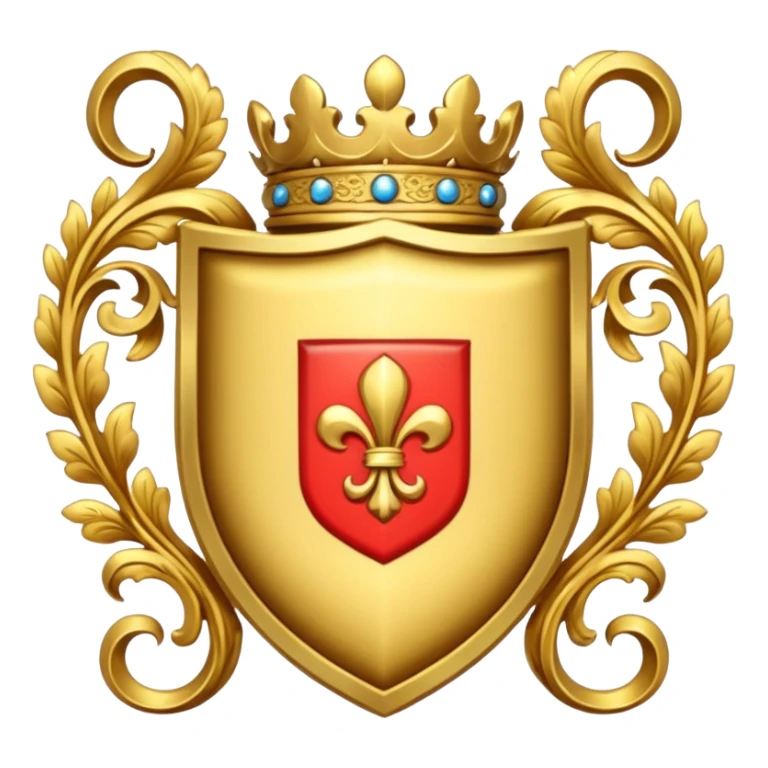 gold coat of arms sticker