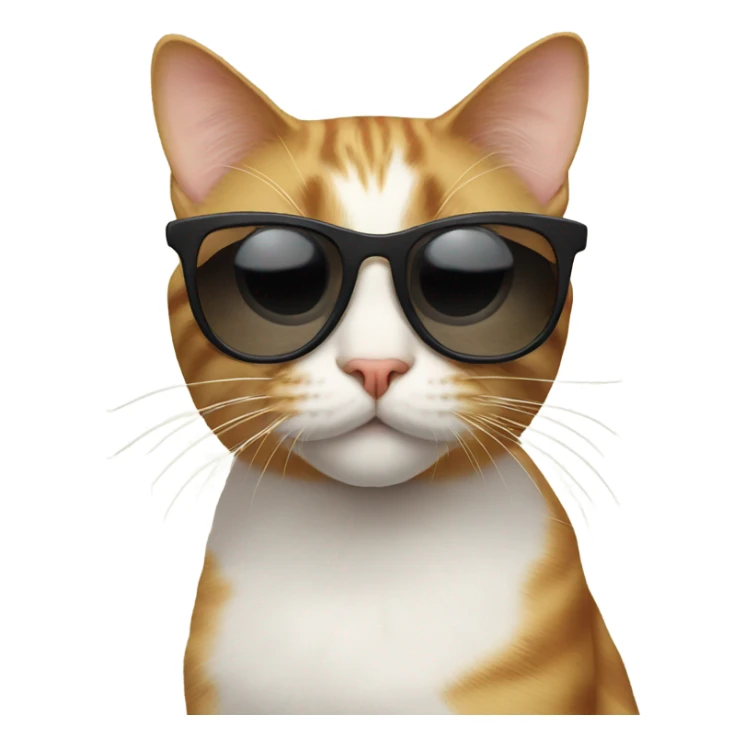 Cat with sunglasses sticker