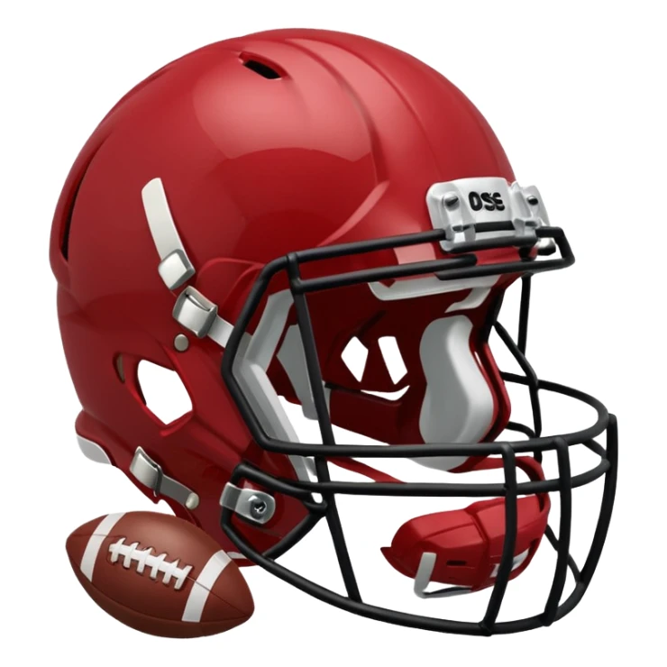 college football player helmets dark red  sticker