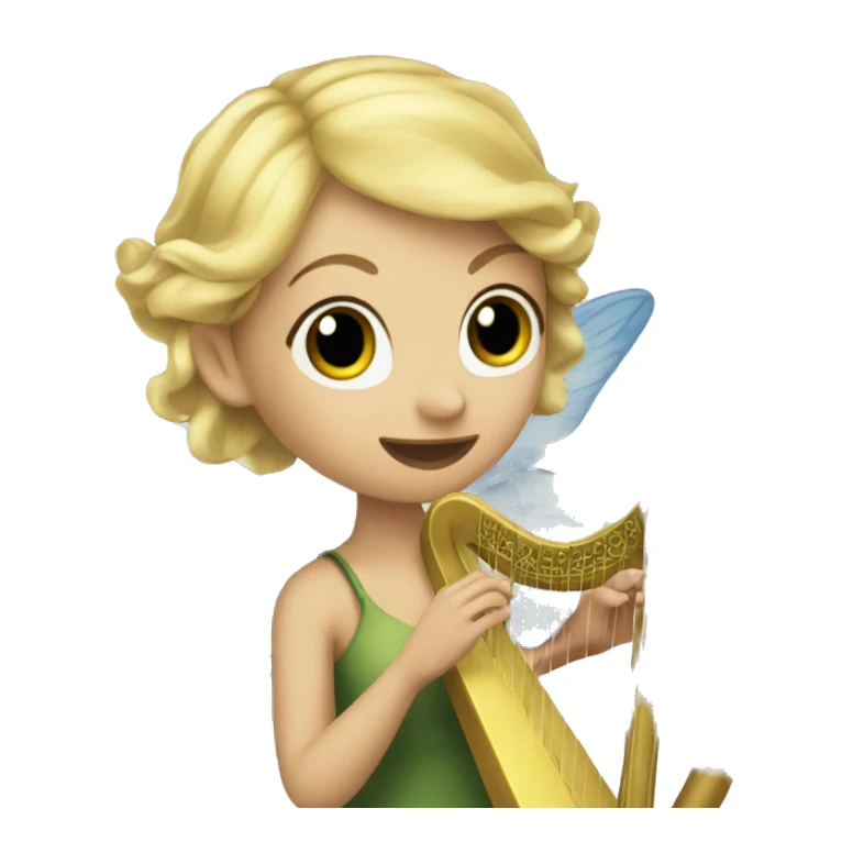The blonde fairy playing the harp sticker