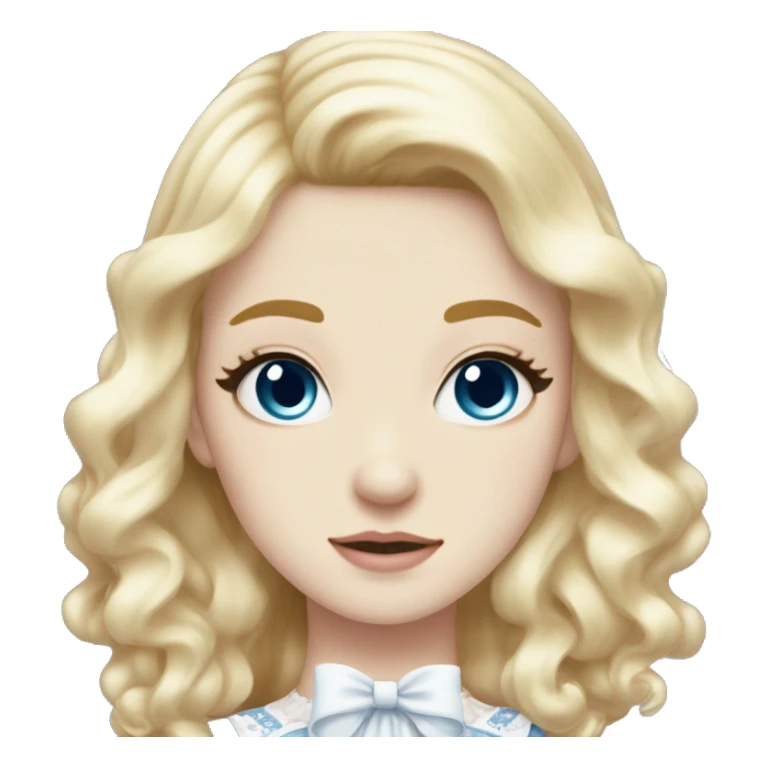 sweet lolita blond hair blue eyes white skin sticker