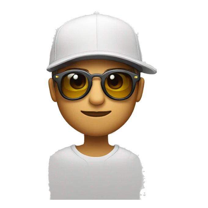 Persona con gorra y gafas con la piel blanca  sticker