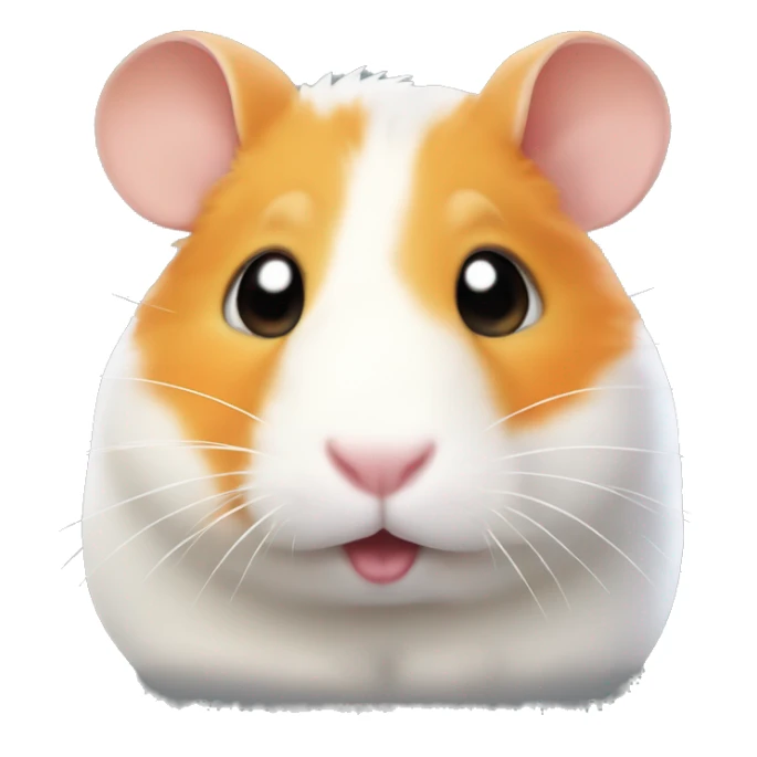 Fat White and orange hamster  sticker