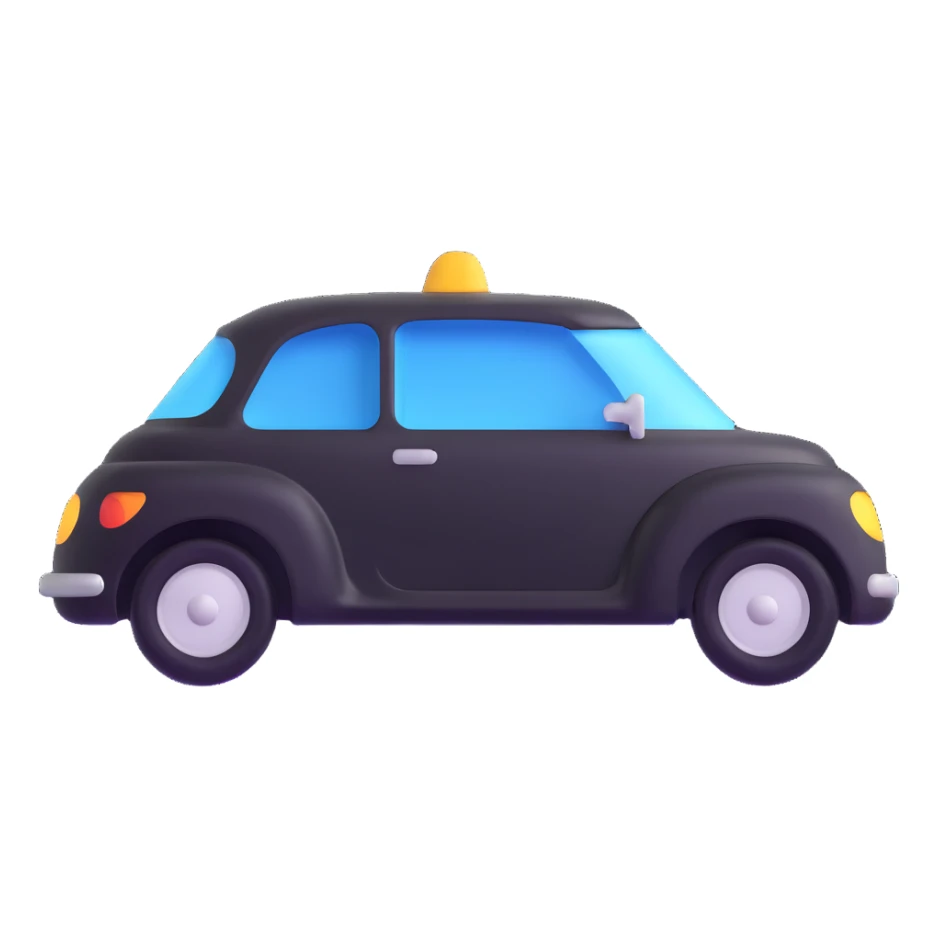 elegant solid car icon with a transparent protective film, refined and smooth design sticker