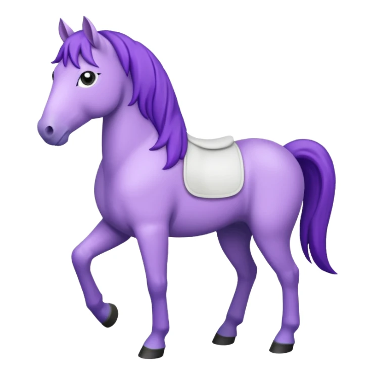 Purple horse wearing white t-shirt

 sticker