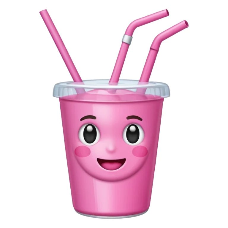 Mini emojis of pink stanley sticker