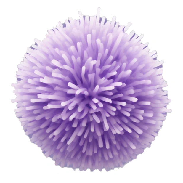 Realistic pale purple cheer pom pom sticker