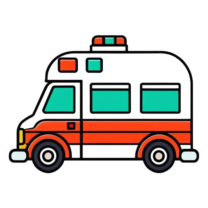 An ambulance is taking you to the hospital sticker