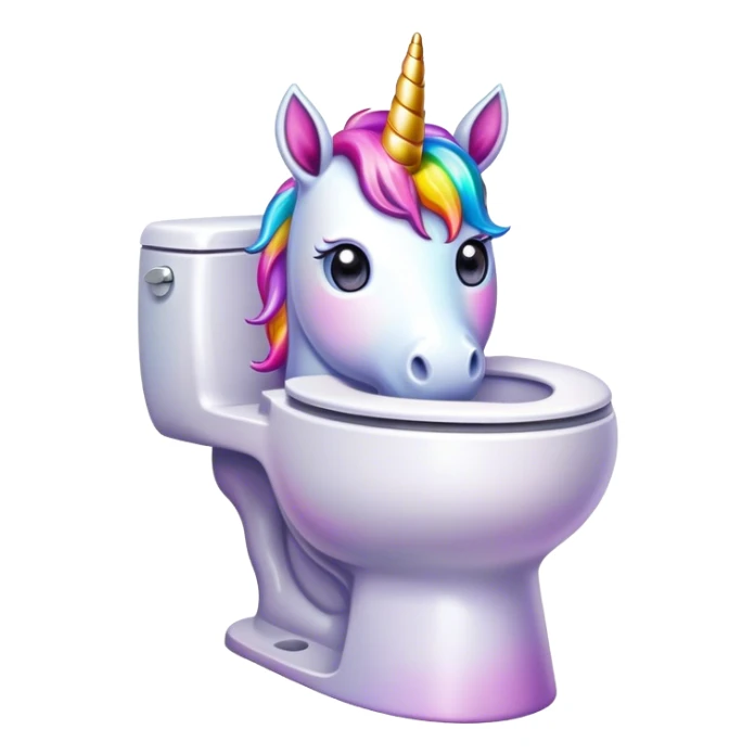 Unicorn poop on the toilet sticker