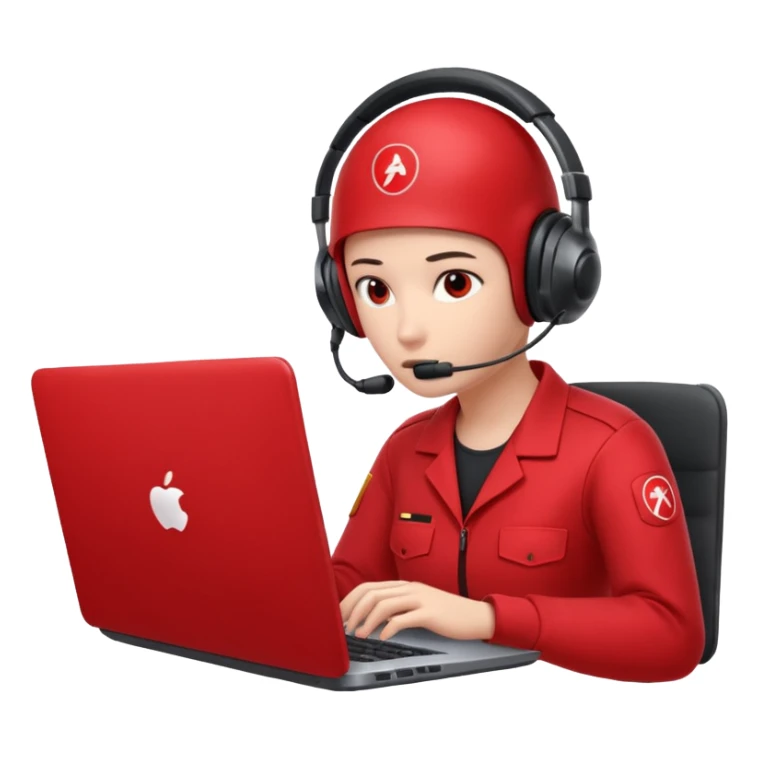 AI Agent red team looking at the laptop very focused trying to come up attacks to stress test the system and find loopholes

 sticker