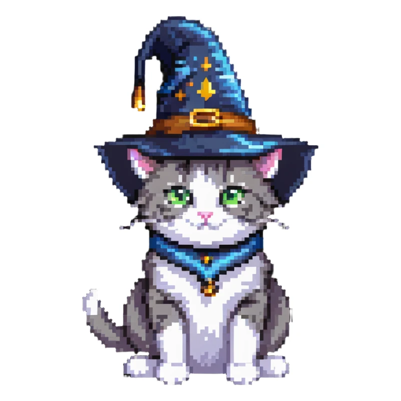 wizard cat sticker
