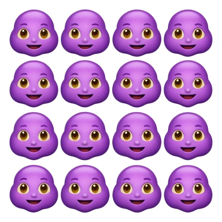 Army of purple goo faces  sticker