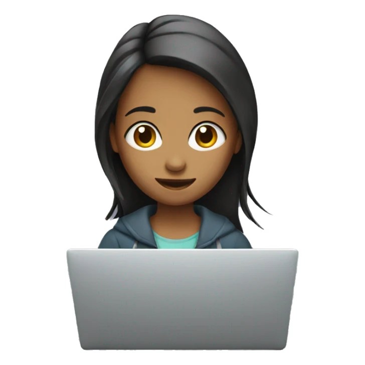 girl in laptop sticker
