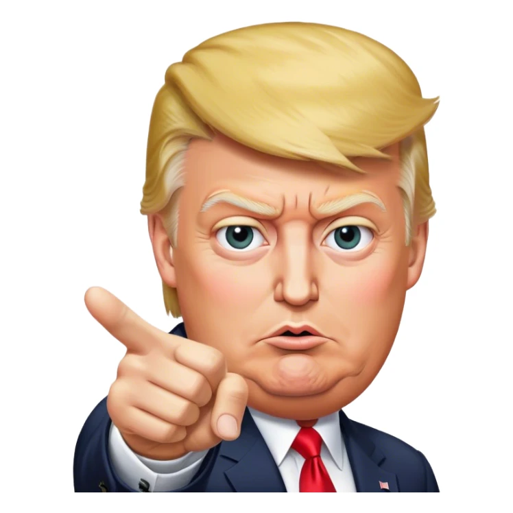 Donald Trump points his finger at the camera
realistic sticker