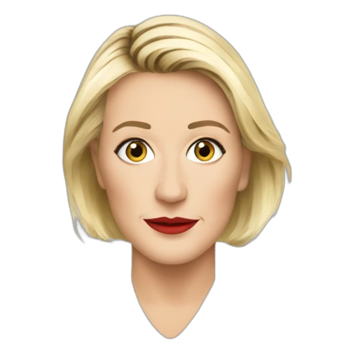Marine lepen avec maquillage sticker