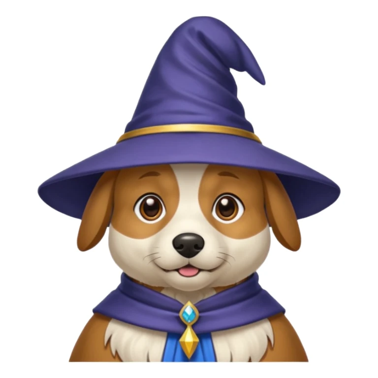 Dog wizard sticker