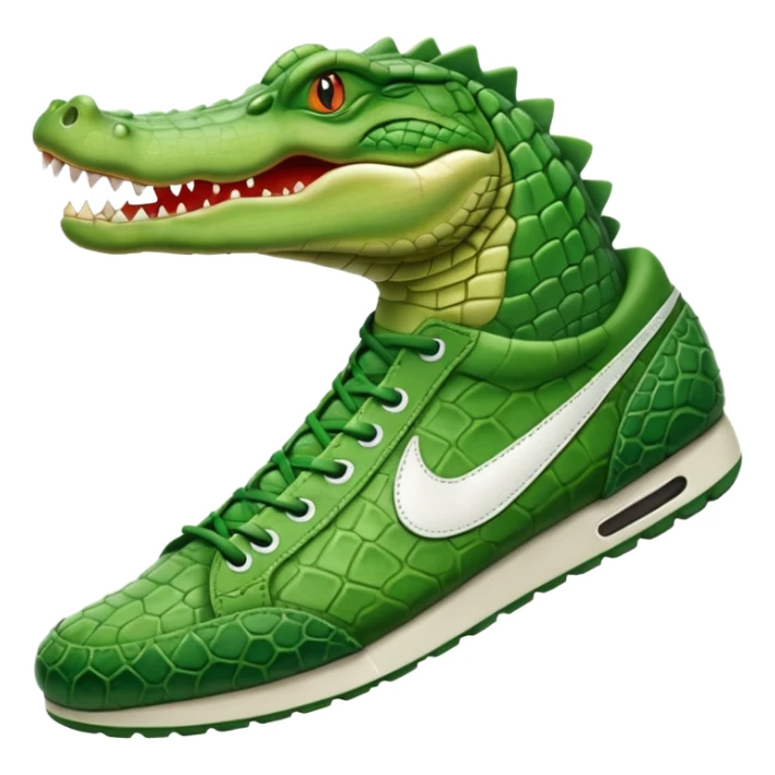Un cocodrilo con zapatillas Nike sticker