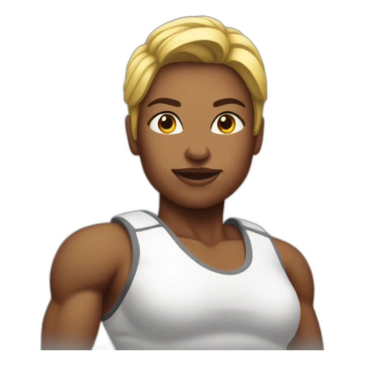 Muscular woman sticker