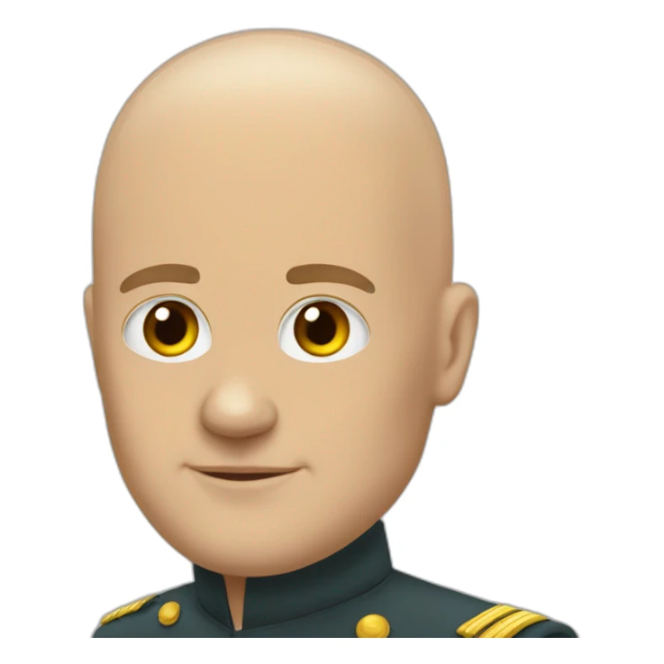 bald military ensign Yarkov sticker
