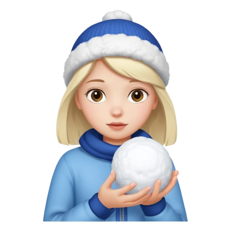 young girl with snowball











 sticker