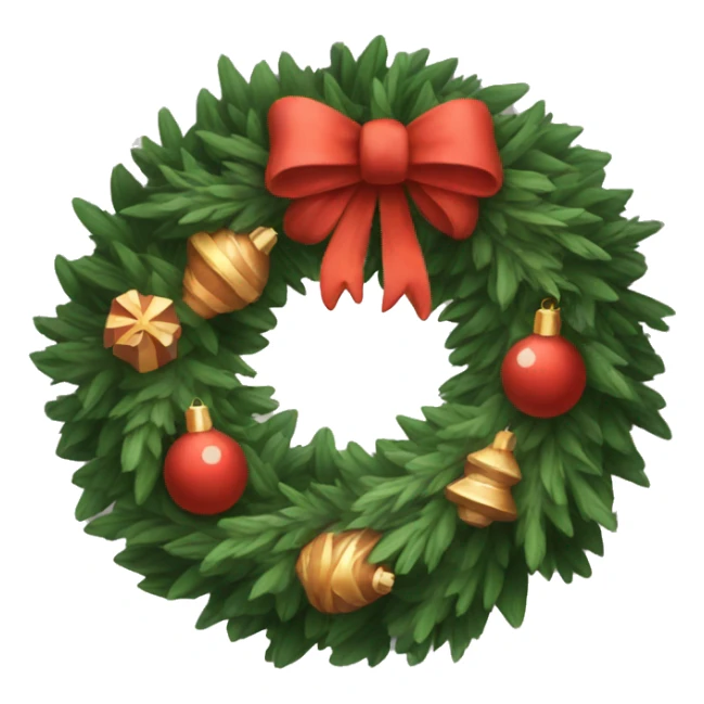 Cozy Christmas Wreath Traditional Nostalgic Aesthetic  sticker