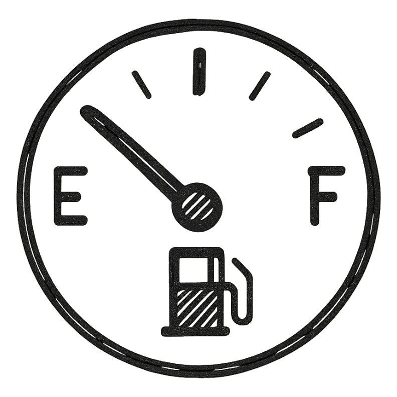 fuel gauge icon icon hand drawn outline style sticker