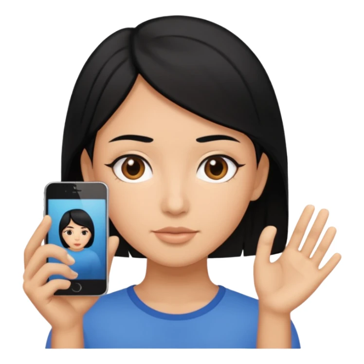 THAT PERSONA HAVE A BLACK HAIR AND ARE UPLOADING VIDEOS sticker