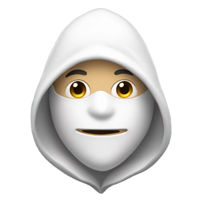 guy in white mask with pointy hood sticker