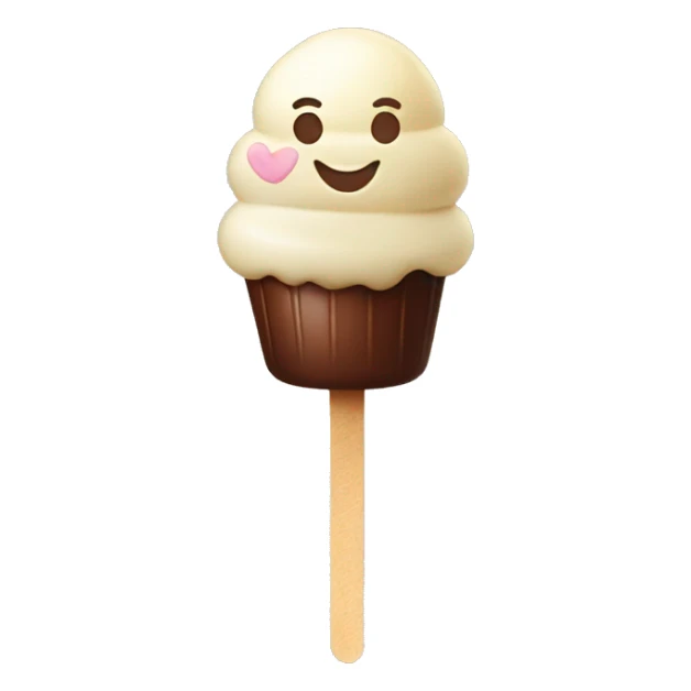 ice cream on a stick with chocolate  sticker
