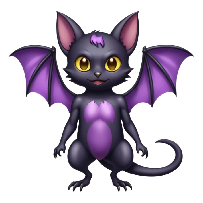 Shiny Dark Noibat-Bat-Cat-fusion-hybrid full body sticker