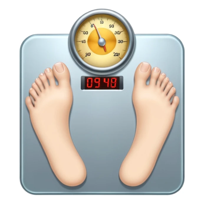 feet on digital scales sticker