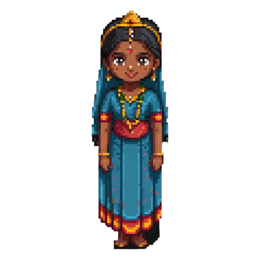 Tamil girl in traditional dress sticker