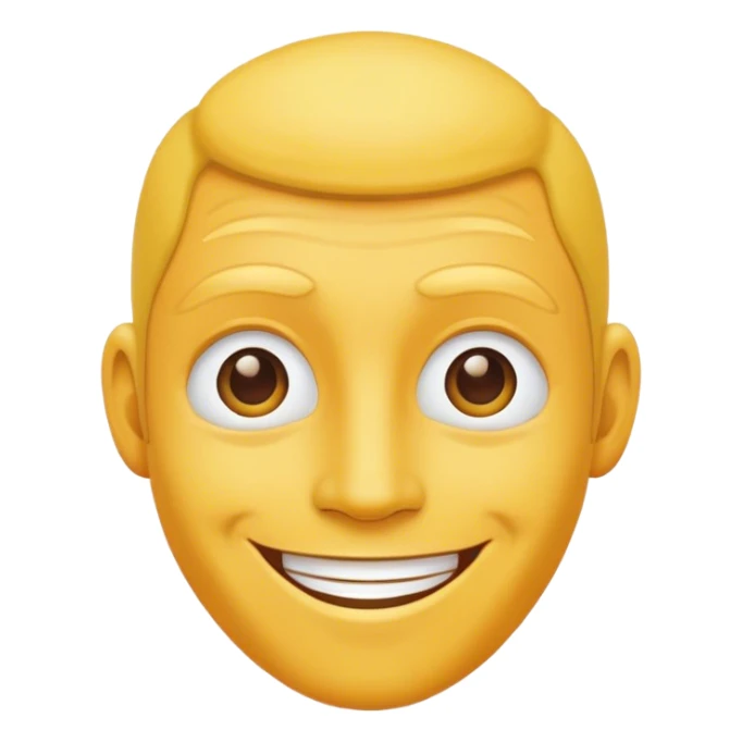 Normal yellow face smiling sticker