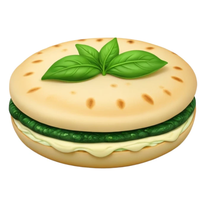 Arepa hecha de espinaca toda de color verde  sticker