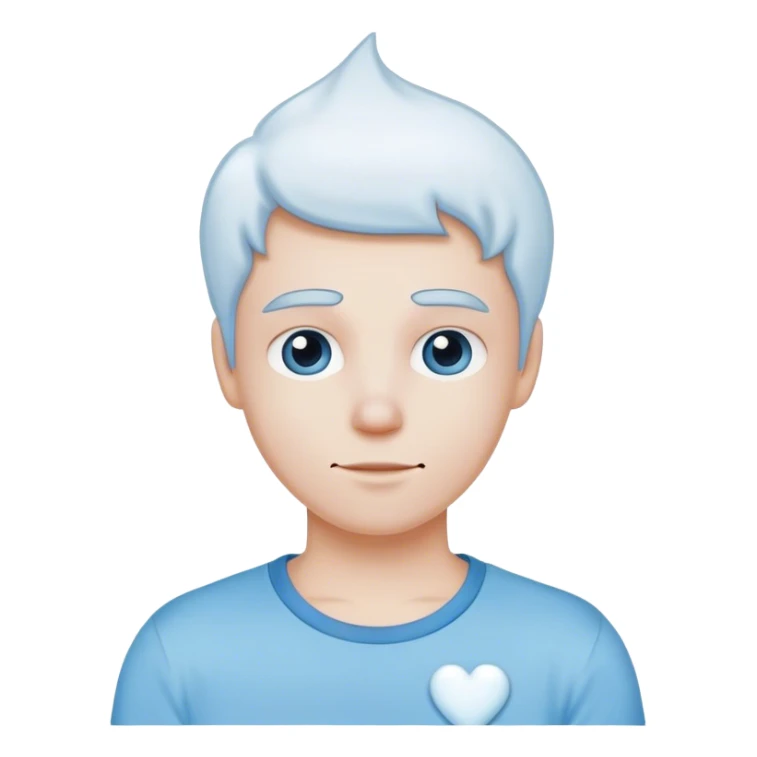 Ice Heart with "frosty" in the heart with sky blue tshirt sticker