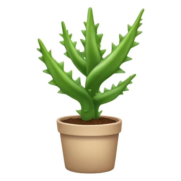 An aloe plant with eyes waving hi  sticker