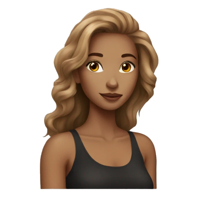 stunning girl light brown hair sticker