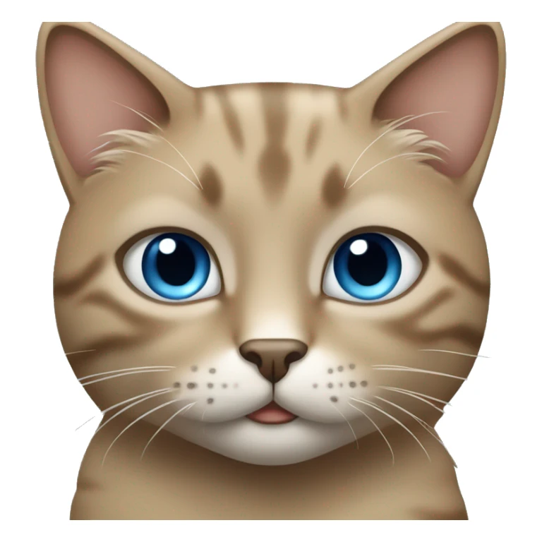 light brown meow meow with blue/grey eyes sticker