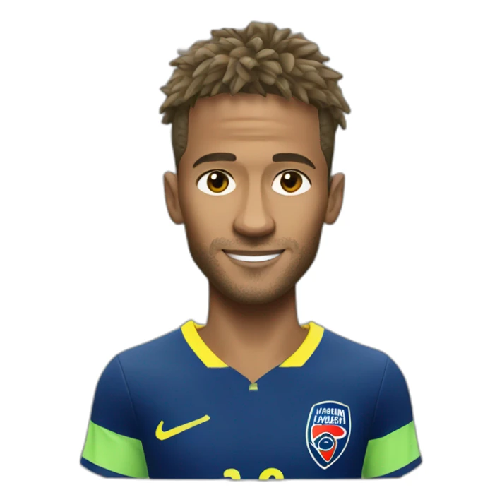 Neymar realistic football player sticker