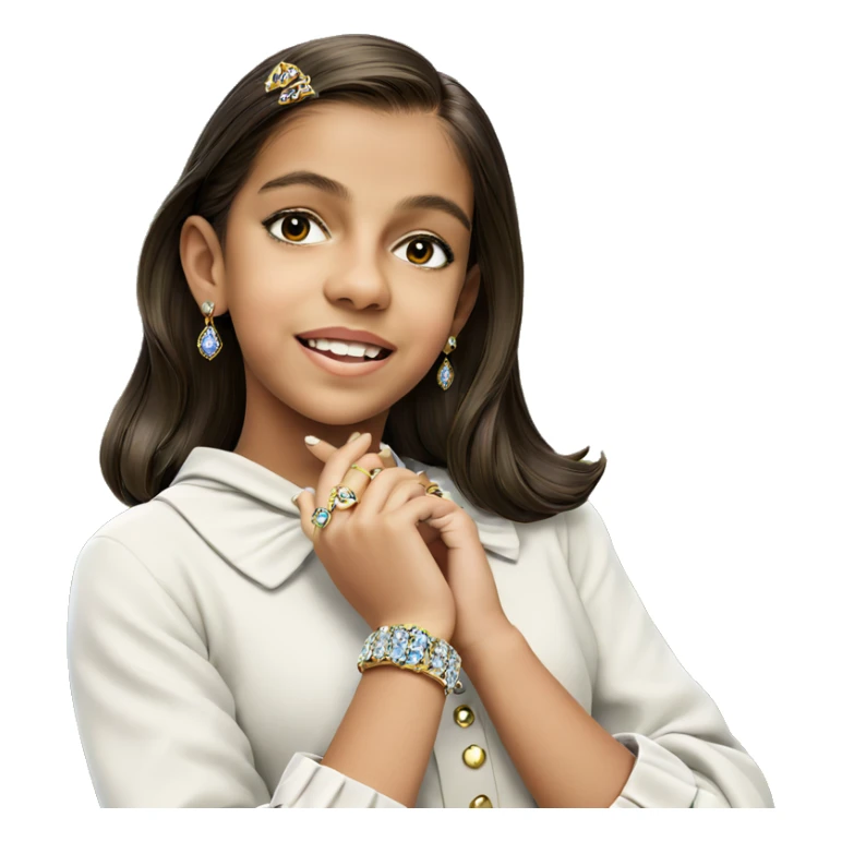 elegant girl with jewelry sticker
