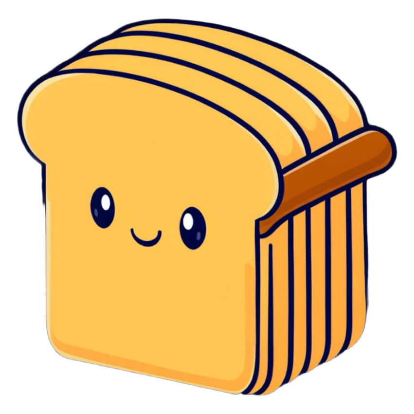 sliced loaf of sandwich bread sticker