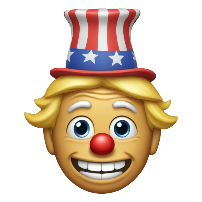 trump as goofy clown sticker