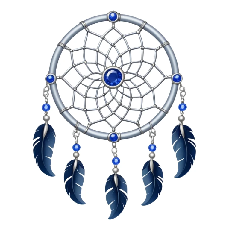 Silver Dreamcatcher with sapphire stones sticker