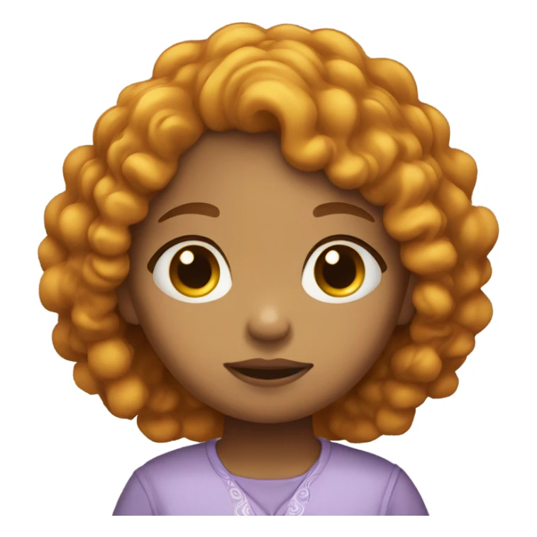 Light skin curly ginger girl praying  sticker
