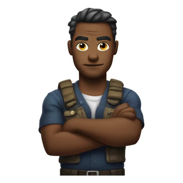 Arms crossed mad sticker