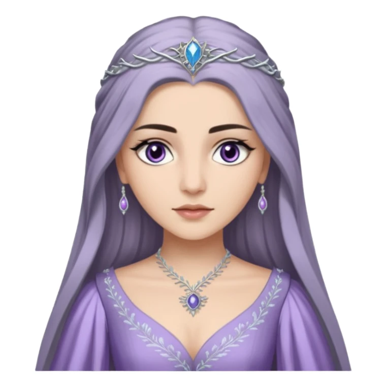 Hande Erçel as a lady from game of thrones from Starfall. She has lilac-gray eyes. sticker